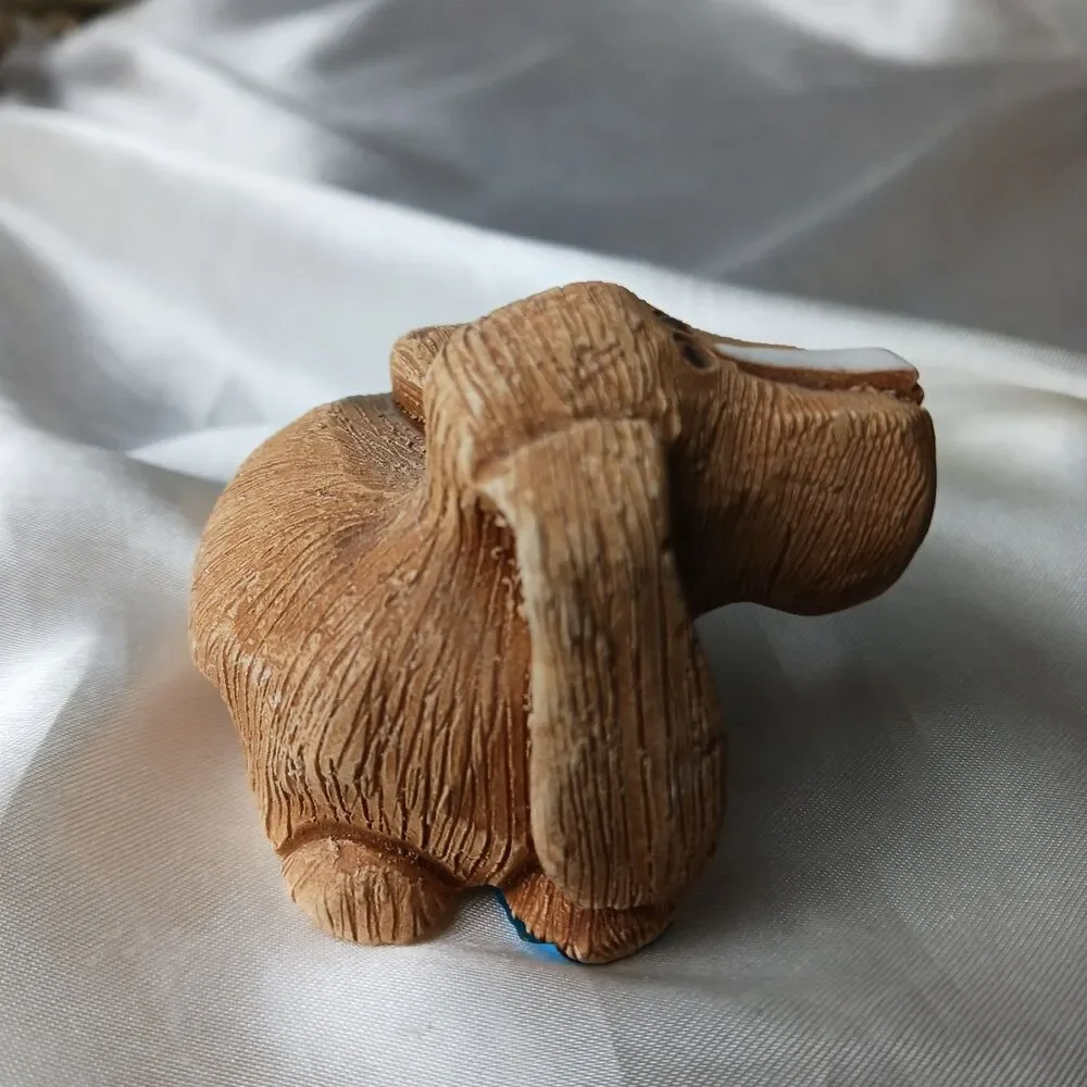 Vintage Artesania Rinconada Art Pottery Hand Crafted Clay Figurine-BASSET HOUND